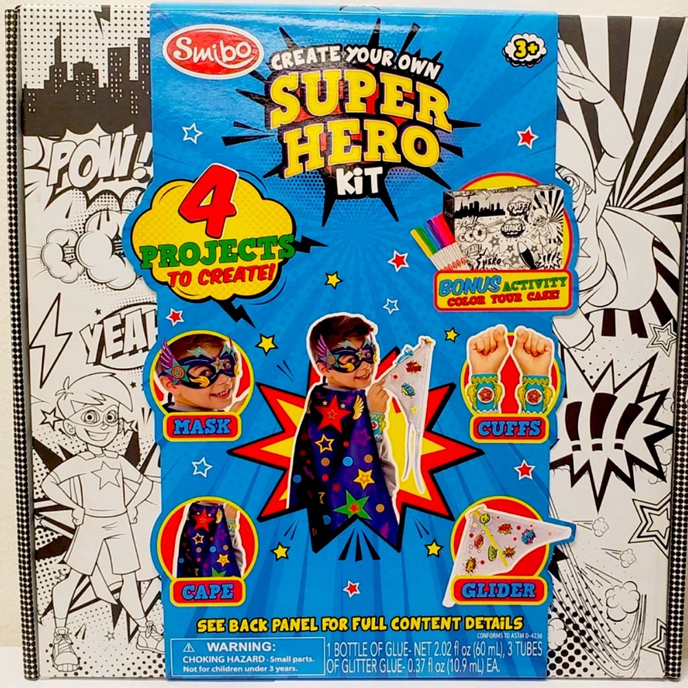 Smibo Super Hero Kit with Mask, Cuffs, Cape, and Glider